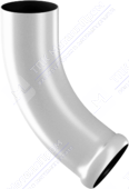 Колено трубы Аквасистем 90 сливное RAL9010 белый