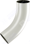 Колено трубы Аквасистем 100 RR20 белый