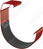 Соединитель желоба Аквасистем 125 RAL3009 красный оксид