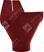 Воронка желоба Аквасистем 125 90 RR28 темно-красный