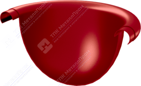 Заглушка желоба Аквасистем 150 полукруглая RR29 красный