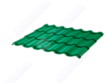Металлочерепица МЧ2 Монтеррей Макси 0,45 ПЭ RAL6029 зеленая мята