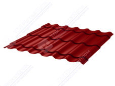 Металлочерепица МЧ2 Монтеррей Макси 0,5 ПЭ RAL3011 коричнево-красный