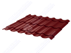 Металлочерепица МЧ2 Монтеррей Макси 0,5 ПЭ RAL3009 красный оксид