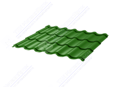 Металлочерепица МЧ2 СуперМонтеррей 0,4 ПЭ RAL6002 зеленый лист