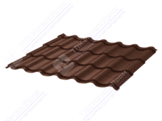 Металлочерепица МЧ2 СуперМонтеррей 0,45 матовый ПЭ RAL8017 шоколад
