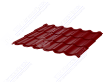 Металлочерепица МЧ2 СуперМонтеррей 0,4 1,18 4м ПЭ RAL3005 красное вино