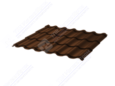 Металлочерепица МЧ2 СуперМонтеррей 0,4 1,18 4м ПЭ RAL8017 шоколад