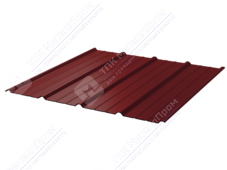 Профнастил полимер С18 0,5 1150/1190 ПЭ RAL3011 коричнево-красный