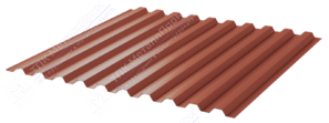 Профнастил полимер С21 0,5 1000/1051 Стальной бархат RAL8004 коричневая медь