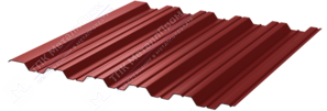 Профнастил полимер НС35 0,4 1000/1060 ПЭ RAL3011 коричнево-красный