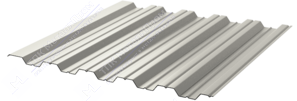 Профнастил полимер НС35 0,45 ТУ 1000/1060 ПЭ RAL9002 серо-белый
