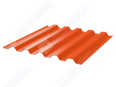 Профнастил полимер С44 0,45 ТУ 1000/1047 ПЭ RAL2004 оранжевый