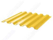 Профнастил полимер С44 0,45 1000/1047 ПЭ RAL1018 цинково-желтый
