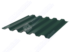 Профнастил полимер С44 0,7 1000/1047 ПЭ RAL6005 зеленый мох