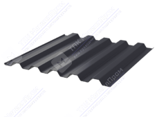 Профнастил полимер С44 0,5 1000/1047 Стальной бархат RAL7024 серый графит