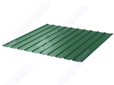 Профнастил полимер С10 0,45 ТУ 1130/1155 ПЭ RAL6005 зеленый мох