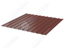 Профнастил полимер С10 0,45 ТУ 1130/1155 ПЭ RAL3009 красный оксид