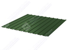 Профнастил полимер С10 0,45 ТУ 1130/1155 ПЭ RAL6002 зеленый лист