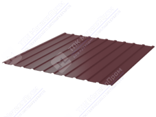 Профнастил полимер С10 0,5 1130/1155 ПЭ RAL3005 красное вино