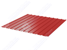 Профнастил полимер С10 0,45 ТУ 1130/1155 ПЭ RAL3020 красный насыщенный