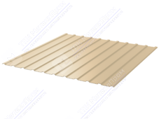 Профнастил полимер С10 0,5 1130/1155 ПЭ RAL1014 слоновая кость