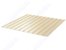 Профнастил полимер С10 0,5 1130/1155 ПЭ RAL1015 светлая слон кость