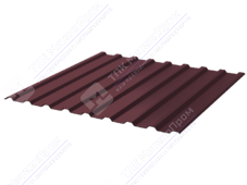 Профнастил полимер СП20 0,4 1,15м 2м ПЭ RAL3005 красное вино