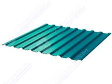 Профнастил полимер СП20 0,45 1,15м 6м ПЭ RAL5021 морская волна
