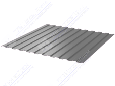 Профнастил полимер С8 0,45 ТУ 1,15м 2м ПЭ RAL7004 сигнально-серый