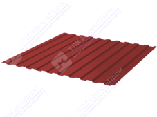 Профнастил полимер С8 0,45 ТУ 1,2м 6м ПЭ RAL3005 красное вино