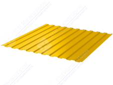 Профнастил полимер С8 0,5 1150/1200 ПЭ RAL1021 рапсово-желтый