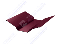 Планка ендовы верхняя 86 80 0,45 3м стандарт ПЭ RAL3005 красное вино К-508