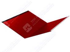 Планка ендовы нижняя 298 298 0,45 2м стандарт ПЭ RAL3011 коричнево-красный К-510