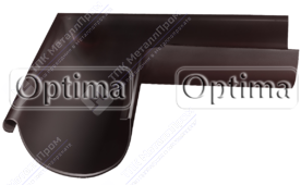 Угол желоба GrandLine Optima 125 наружный RAL8017 шоколад