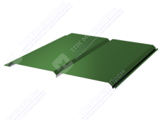 Сайдинг брус 330/355 0,45 ПЭ RAL6002 зеленый лист