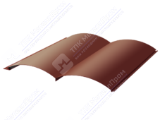 Сайдинг бревно 330/353,5 0,45 ПЭ RAL8004 коричневая медь
