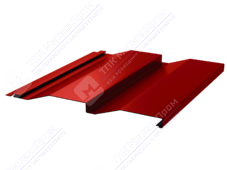 Сайдинг кораб доска 228/255 0,4 ПЭ RAL3020 красный насыщенный