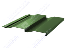 Сайдинг кораб доска 228/255 0,5 ПЭ RAL6002 зеленый лист