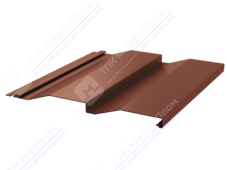 Сайдинг кораб доска 228/255 0,45 ПЭ RAL8004 коричневая медь