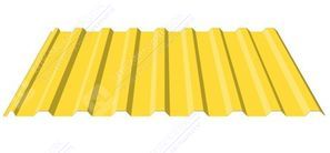 Профнастил МП-20 п/э RAL 1018 (цинково-жёлтый) 0,5 мм