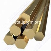 Бронзовый шестигранник БрАМц9-2 36 п/тв