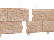 Сайдинг виниловый Ю-Пласт Двойной замок (Стоун-хаус камень золотистый)