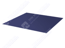 Лист с полимерным покрытием 0,4 мм ПЭ в пленке RAL5013 синий кобальт