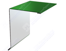 Планка торцевая 95 120 15 0,4 2м стандарт ПЭ RAL6029 зеленая мята К-506