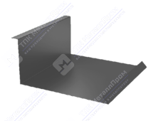 Планка примыкания нижняя 122 250 0,45 2м стандарт ПЭ RAL7005 темно-серый К-502