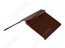 Планка конька плоского 150 150 0,4 2м стандарт ПЭ в пленке RAL8017 шоколад К-512