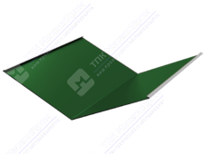 Планка ендовы нижняя 298 298 0,4 2м стандарт ПЭ RAL6002 зеленый лист К-510