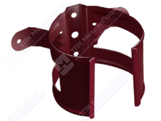 Держатель трубы GrandLine 90 на дерево металл RAL3005 красное вино