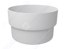 Соединитель трубы GrandLine 87 пластик белый